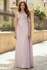 Flowers Beaded Sleeveless Mermaid Floor-Length Mother of the Bride Dress