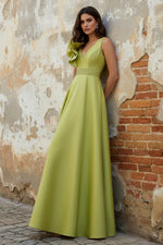 Elegant Evening Dresses Satin One Shoulder Floor-Length Formal Dress With Shoulder Oversized Ruffled Edges