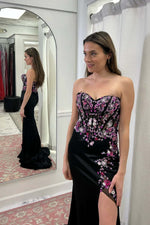 Sweetheart Sequin Embroidery Fitted Long Formal Dress