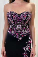 Sweetheart Sequin Embroidery Fitted Long Formal Dress