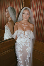 Off Shouder Mermaid Tulle Lace Sweetheart Boho Wedding Dress