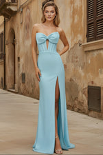 Prom Dress with Bow and Cut Out: PromGirl Exclusive