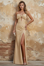 Prom Dress with Bow and Cut Out: PromGirl Exclusive