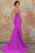Long Prom Dress with Embroidery Prom Girl