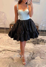 A-Line Regular Straps Ruched Sweetheart Empire Short Homecoming Dresses