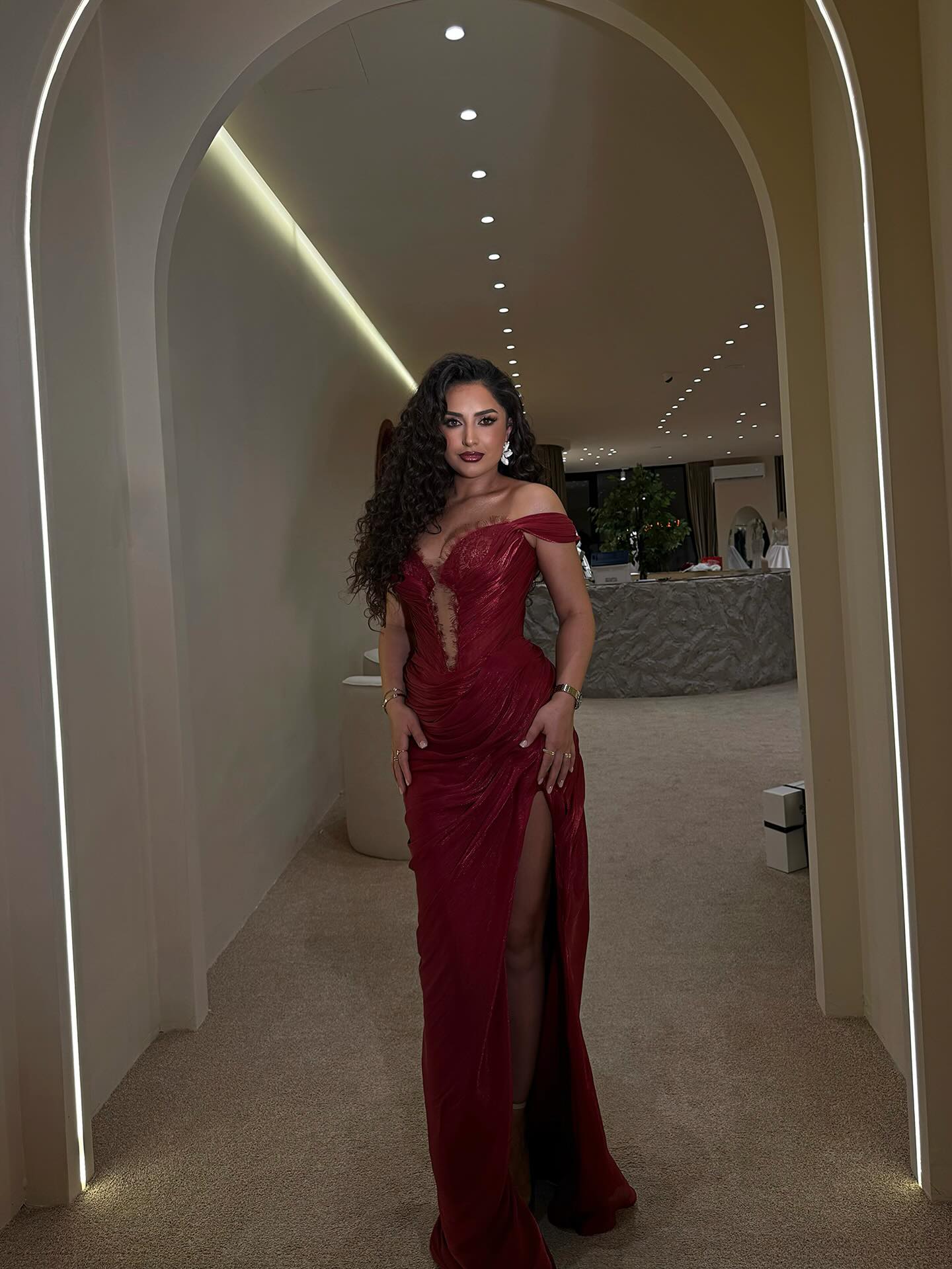 Sexy Off the Shoulder Sleeveless Mermaid Side Slit Evening Dress