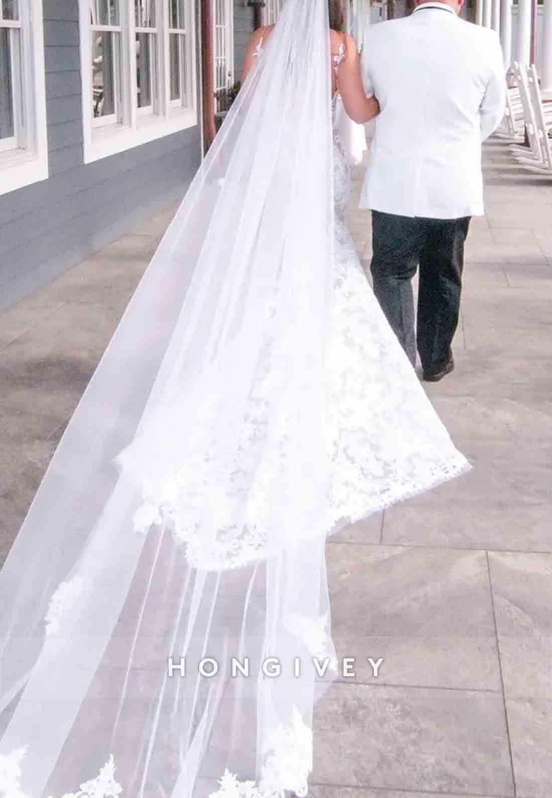 V-Neck Open Back Trumpet Sleeveless Pleated Court Train Wedding Dresses