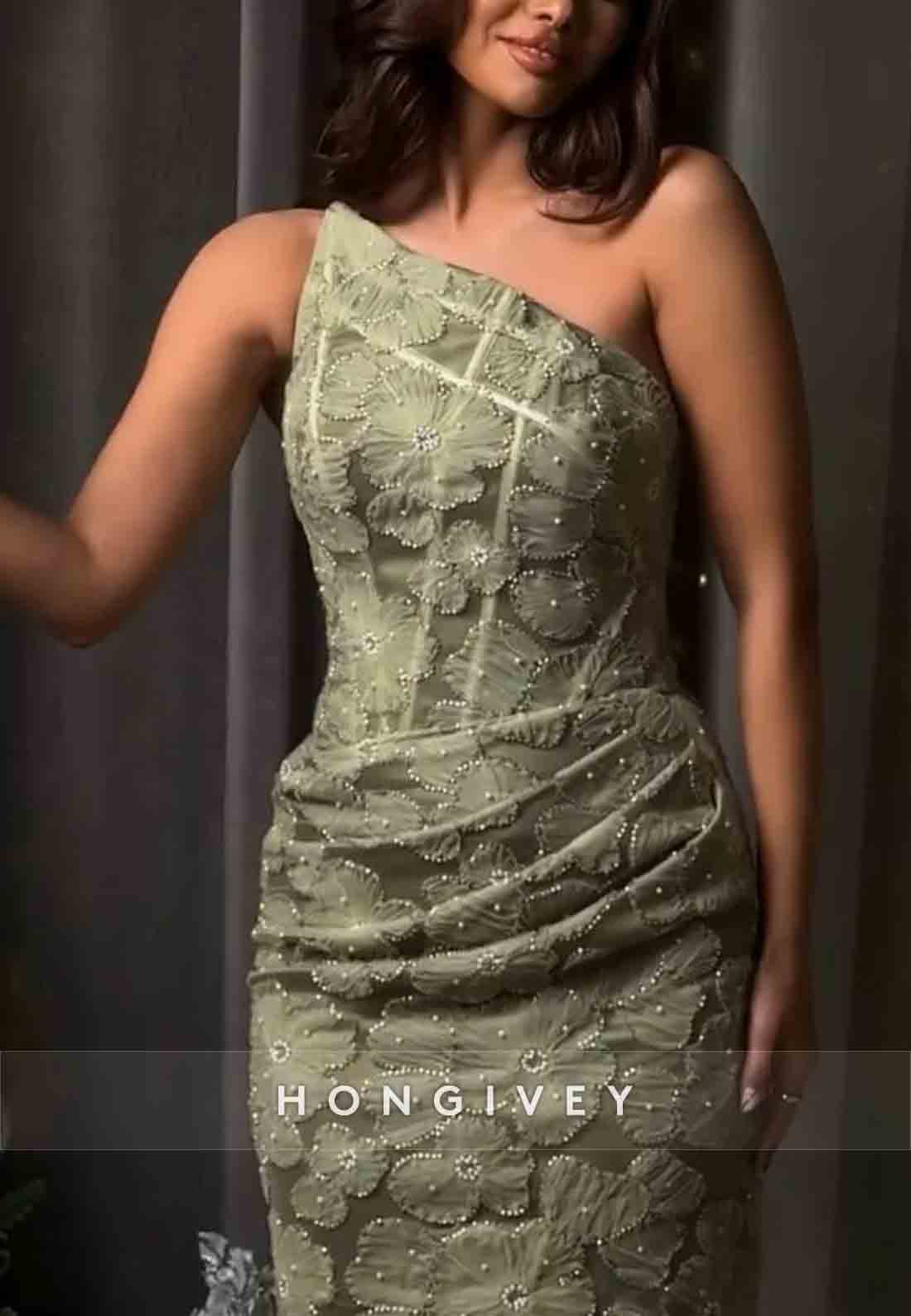 Embroidery Flowers Floor-Length Strapless Tie Back Evening Gowns