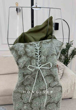 Embroidery Flowers Floor-Length Strapless Tie Back Evening Gowns