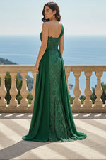 One Shoulder Appliques Satin Ruched Mother of the Bride Dresses