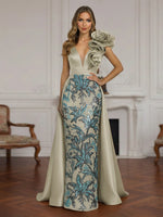 Sleeveless Lace Appliques Mother of the Bride Dresses with 3D Flower