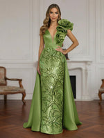 Sleeveless Lace Appliques Mother of the Bride Dresses with 3D Flower