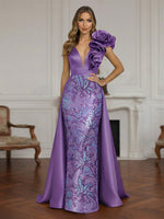 Sleeveless Lace Appliques Mother of the Bride Dresses with 3D Flower