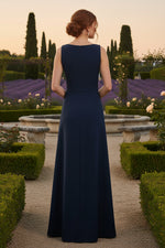 Simple Sleeveless Applique Mermaid Floor-Length Evening Dress
