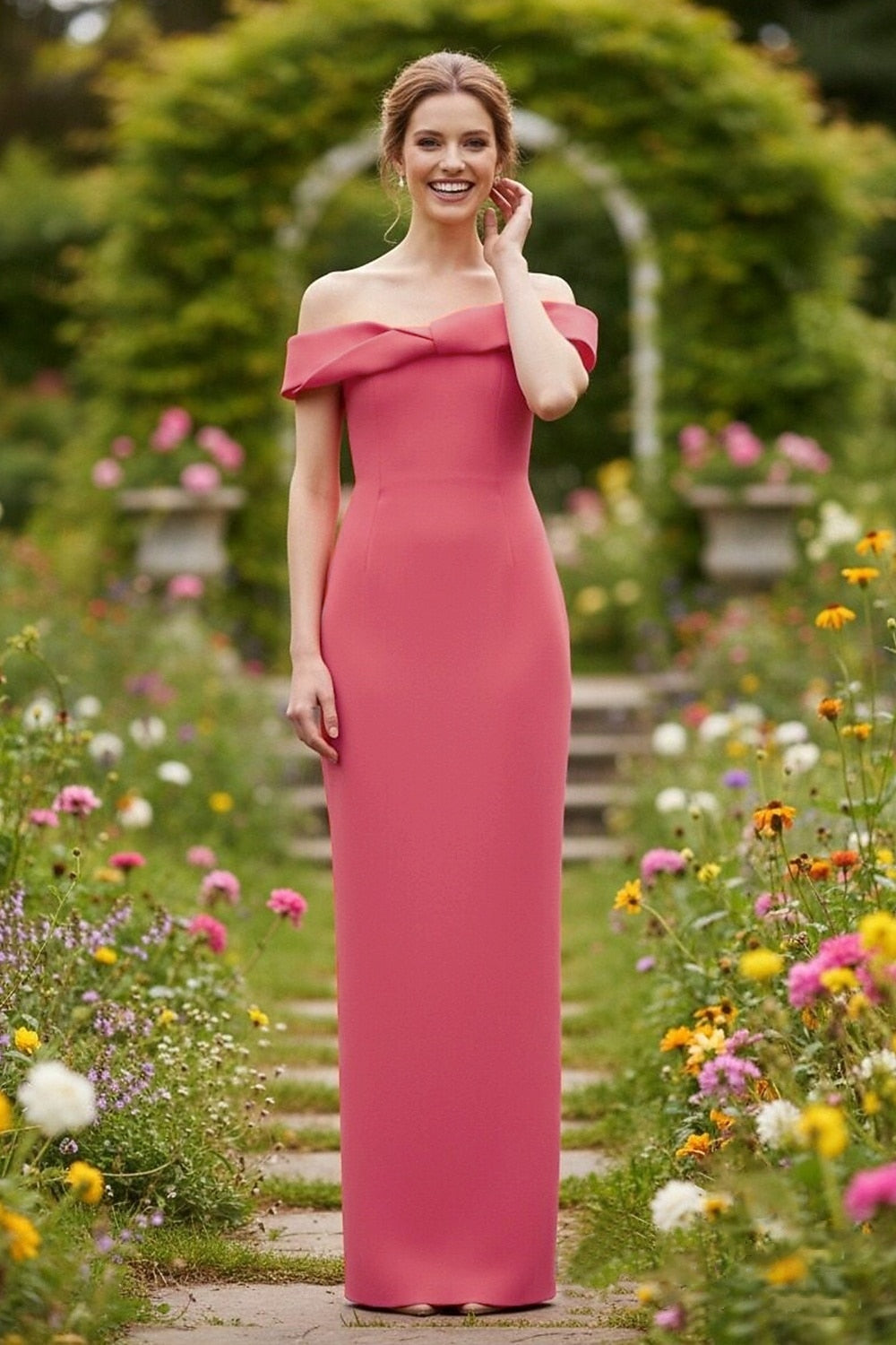 Sheath Column Floor Length Wedding Guest Dress Formal Dresses Evening Gown