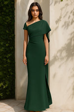 Mermaid Shawl Floor-Length Sleeveless Evening Dress Women