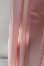 Straps Pink Pleated A-line Long Dress with Slit