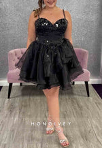 Sweetheart Stylish Spaghetti Straps Short Princess Homecoming Dress with Beading