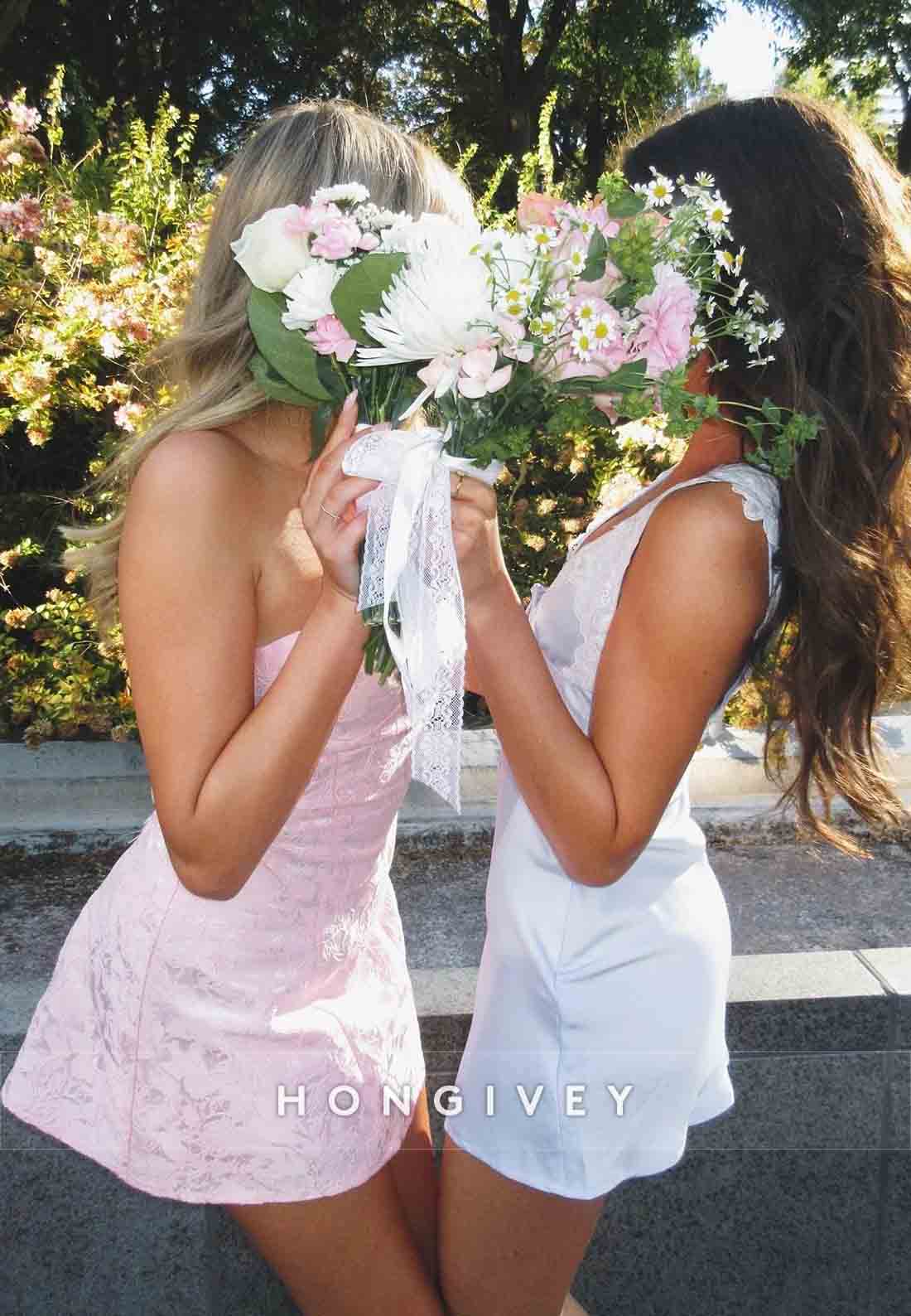 Stylish Sheath V Neck Light Blue Homecoming Dress Short Party Dress with Lace