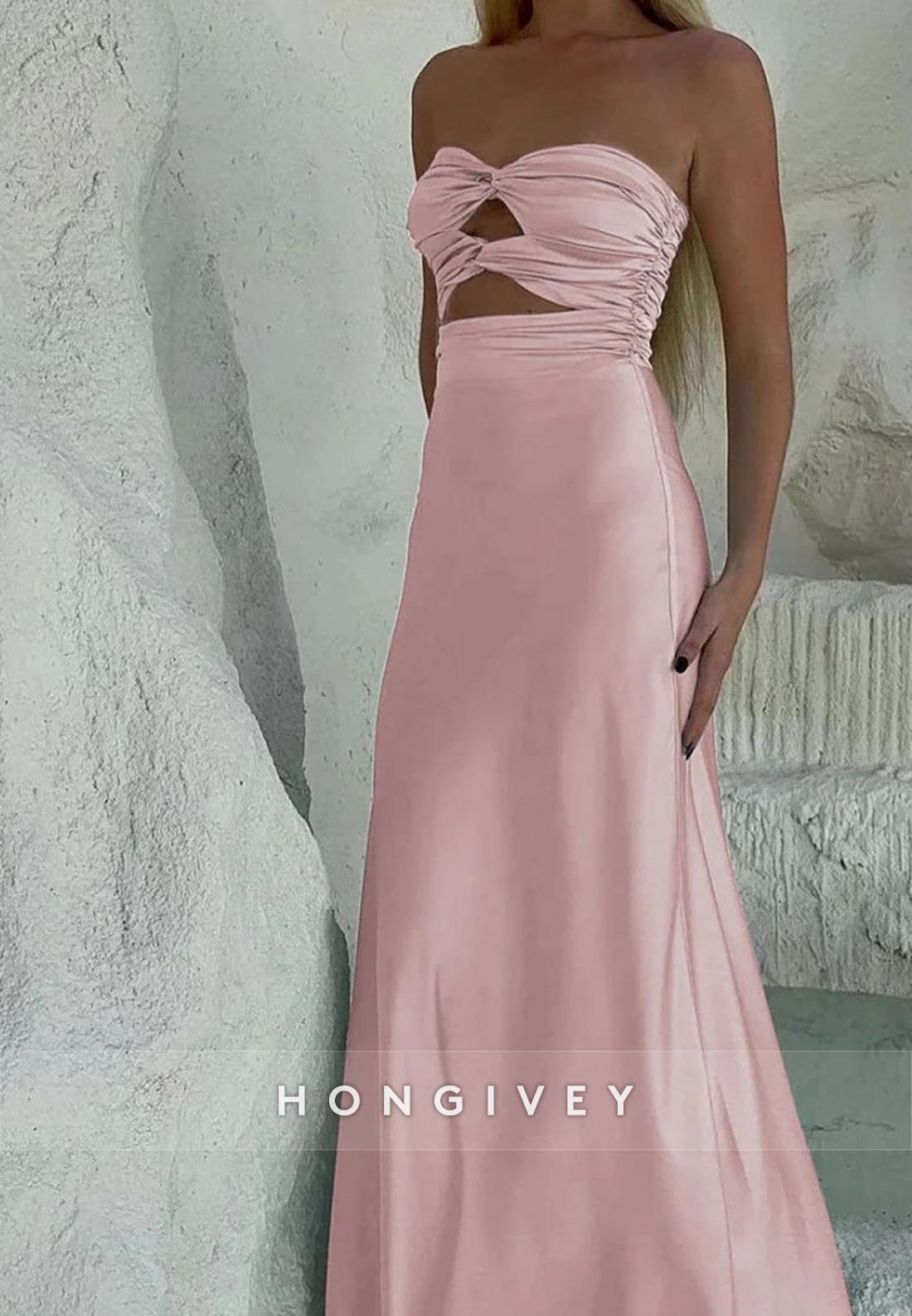 Sweetheart Mermaid Pleats Sleek Simple Prom Dresses