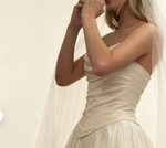 Modest Wedding Dress Ball Gown Strapless White Satin Long Wedding Dresses Brides Dress Bridal Gowns