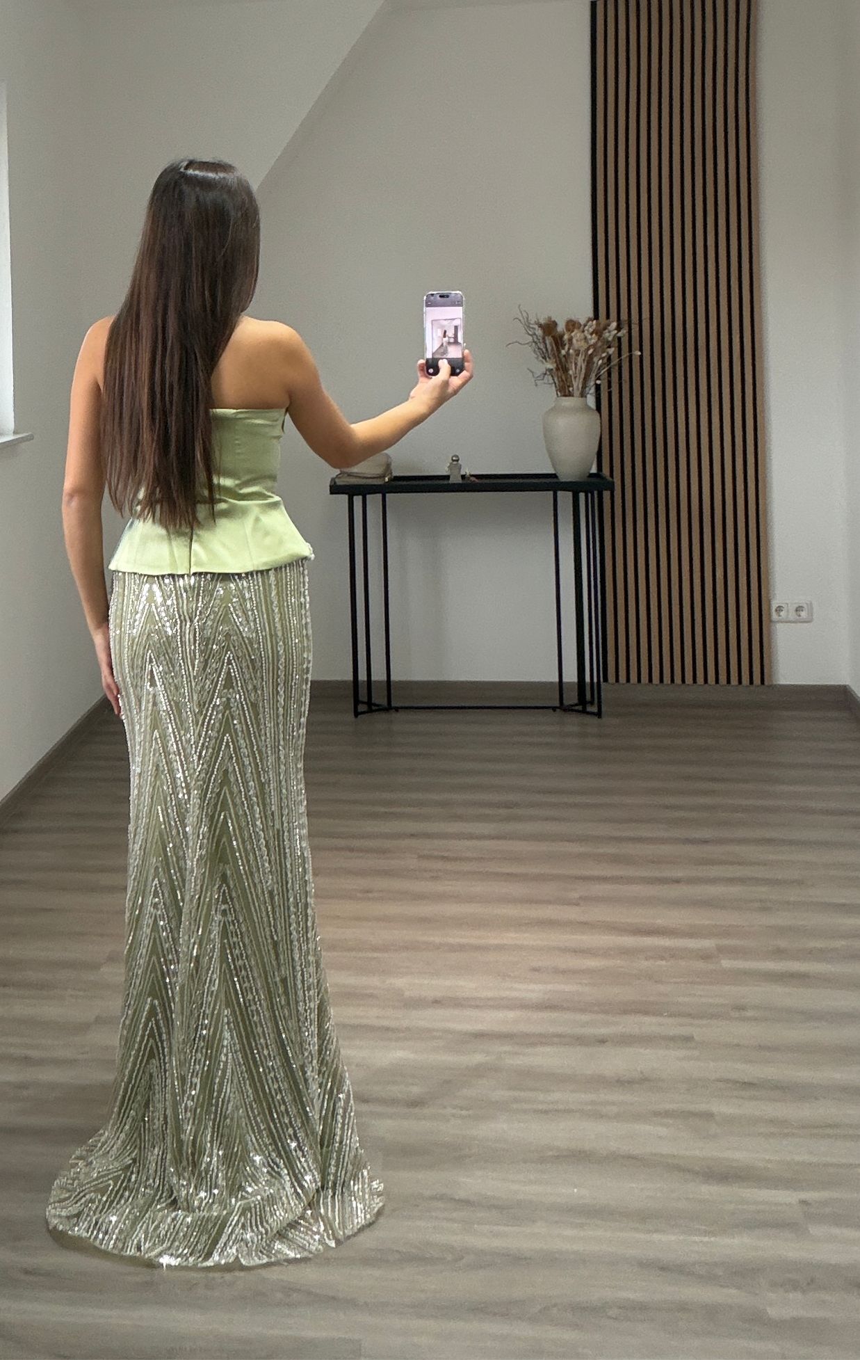 Strapless Trumpet Floor-Length Evening Gowns with Satin Corset