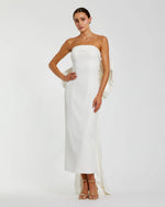 Strapless Sleeveless Mermaid Bow Ankle-Length Wedding Dress