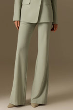 Work Formal Blazer Suit Set Light Green Long Sleeve Pants Set