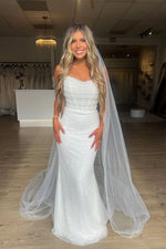 Mermaid Beading Sequins Sweetheart Long Wedding Dresses