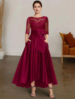 A-line Christmas dress bride's mother's dress formal wedding guests