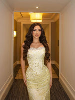 Strapless Beaded Sparkle Sleeveless Sparkle Mermaid Prom Dress