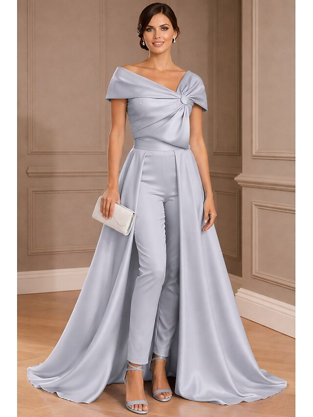 Sleeveless Formal Pantsuits Floor-Length Mother of the Bride Dress