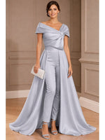 Sleeveless Formal Pantsuits Floor-Length Mother of the Bride Dress