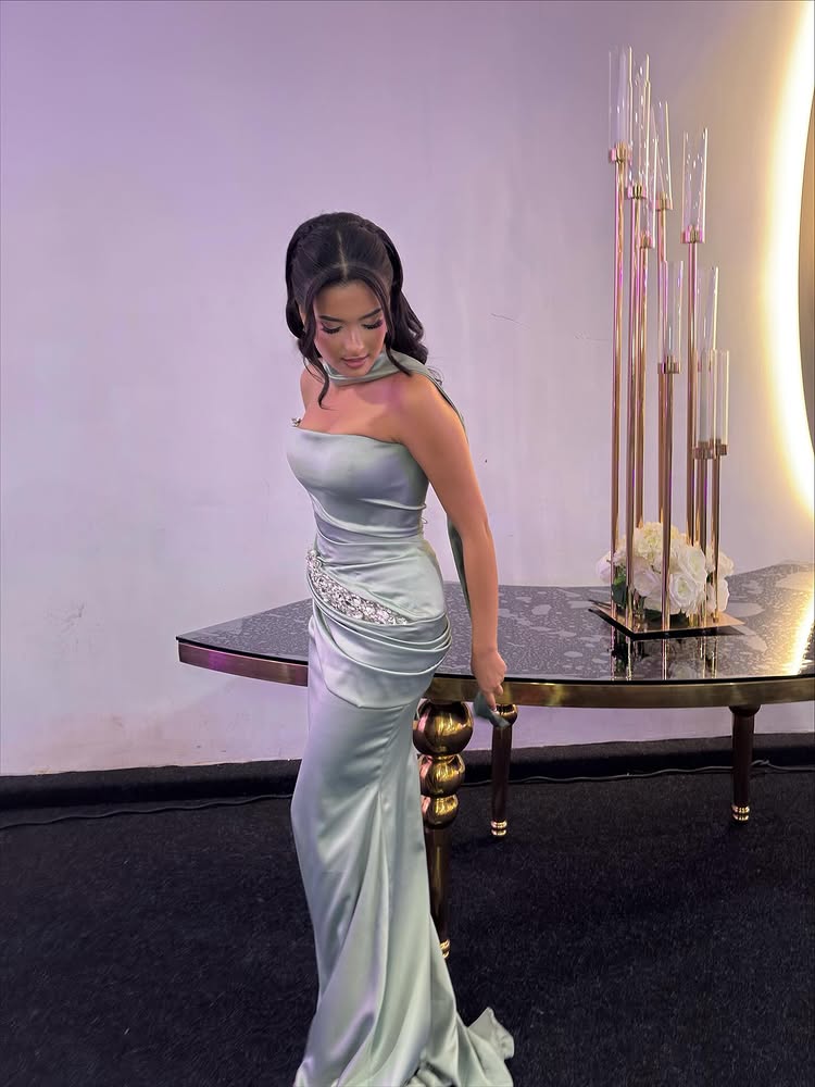 Simple One Shoulder Sleeveless Mermaid Floor-Length Evening Dress
