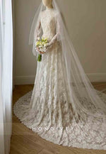 Empire Sequined Bridal Gown Beaded Long Sleeves Trumpet Wedding Dresses