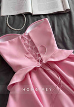 Strapless A-Line Tie Back Sweetheart Short Homecoming Dress with Corset