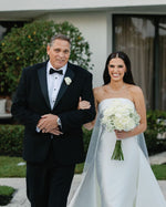 Strapless Sleeveless Mermaid Court Train Floor-Length Wedding Dress