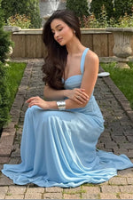 A-Line Sweetheart Lace-Up Back Evening Gown