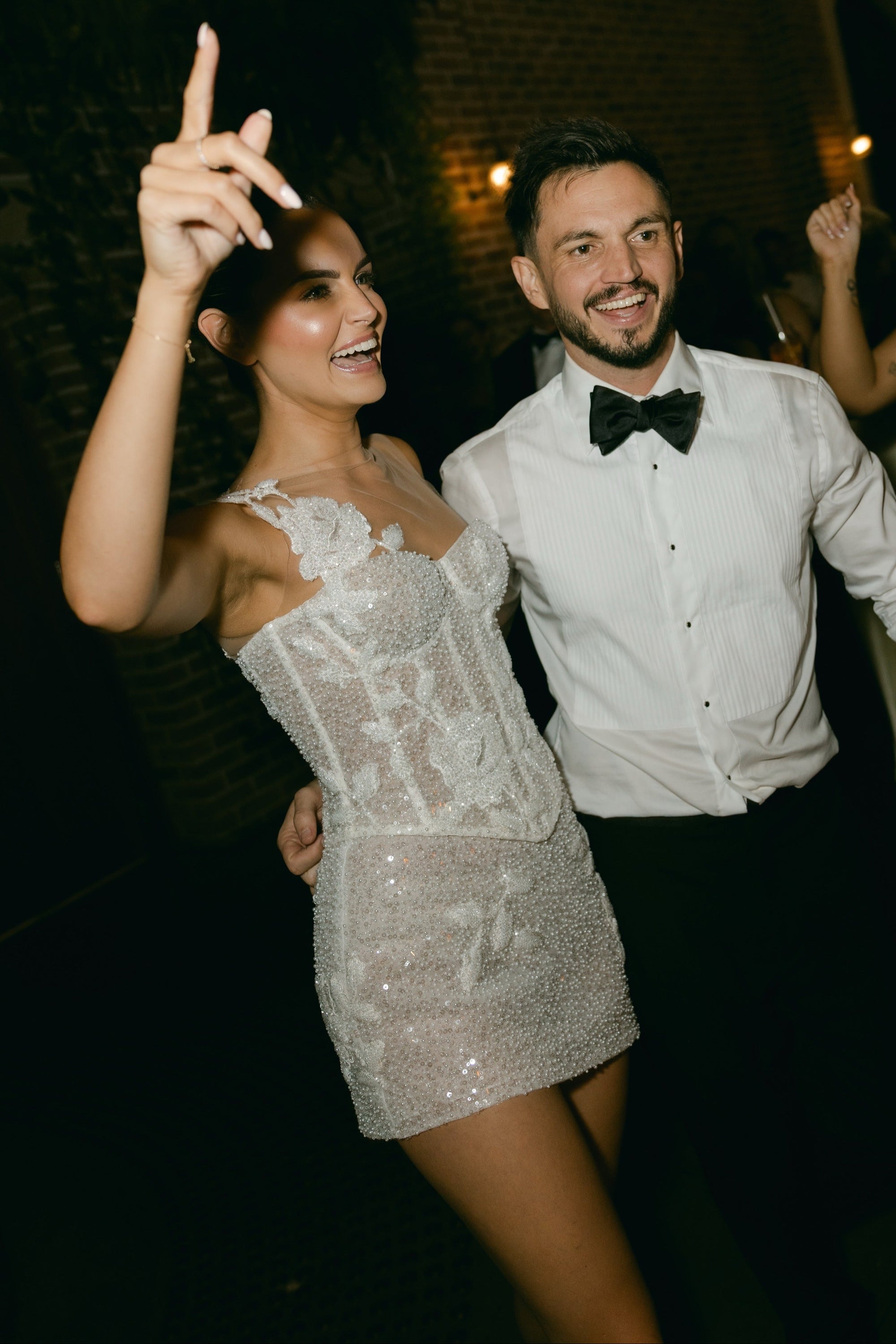 Beaded Corset Mini Dress with Floral Applique Detail