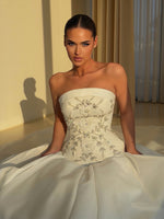 Strapless Beaded Ball Gown Wedding Dress