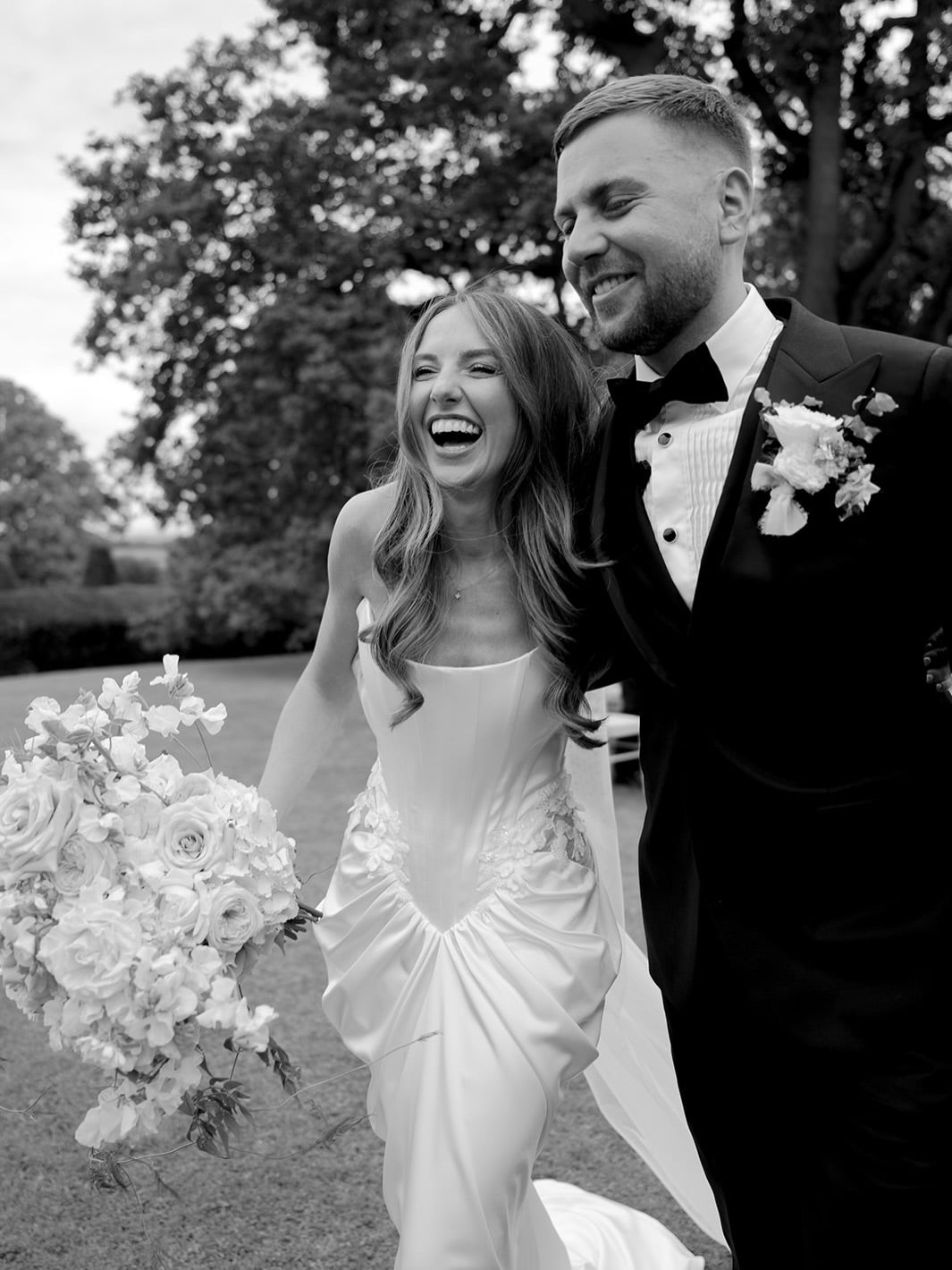 Strapless Satin Trumpet Wedding Dress with Train