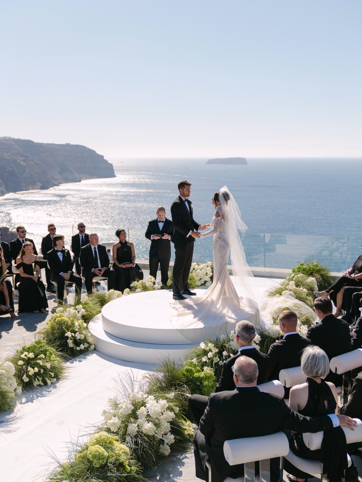 Long Sleeve Lace Mermaid Wedding Gown with Cold Shoulder