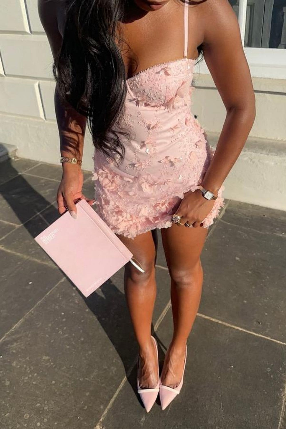 3D Floral Corset Mini Dress