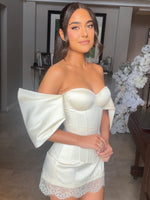 Off-Shoulder Corset Mini Dress