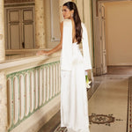 Cowl Neck Slip Wedding Dress with Watteau Train