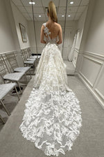 One-Shoulder Lace A-Line Wedding Dress