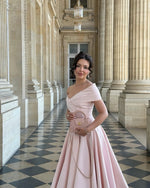Off-the-Shoulder Asymmetrical Midi Dress