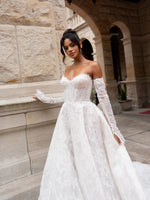 Strapless Lace Corset Ball Gown Wedding Dress