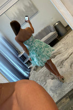 Strapless Floral Corset Tiered Mini Dress
