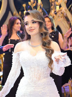 Off-the-Shoulder Lace Mermaid Wedding Dress